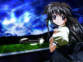 Girl sky background aurora fireworks - a tv screen free wallpaper