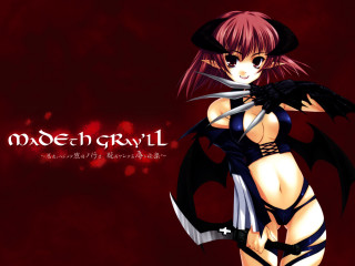 Demon girl sword gothic red - gapmoe yandere grimdark free wallpaper