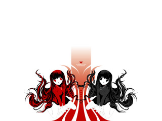 Three anime girls bench cross - three anime girl free wallpaper