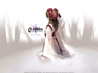 Woman forest white dress anime - a game free wallpaper