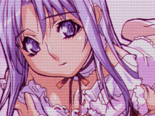 Purple hair white dress alice - a purple bow free wallpaper