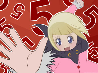 Cartoon pinkcoat handup numbers redbackground - a pink coat free wallpaper