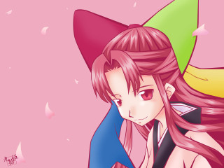 Girl hat dress blue shirt - a long tail free wallpaper