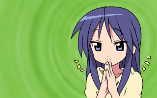 Bluehair girl praying aguri uchida - her face free wallpaper