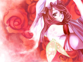 Alice prin red dress rose - rococo free wallpaper