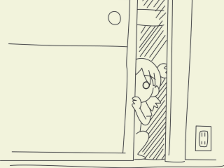 Girl window ball animalears lineart - lineart free wallpaper for desktop