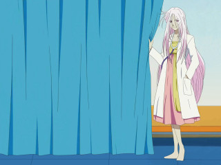 Woman pinkdress curtains kyotoanimation longhair - a curtain free wallpaper