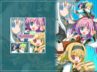 Anime girls colorful hair glasses - adobe photoshop free wallpaper