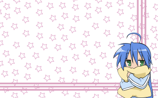 Anime bluehair stars pinkbackground pinkframe - a pink frame free wallpaper
