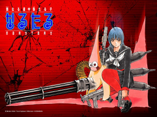 Girl gun bird red background - neodada free wallpaper for desktop