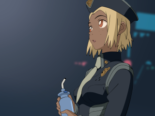 Afrofuturism woman uniform water bottle - a bottle of water free wallpaper