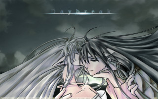 Girl black dress white wings - daylight free wallpaper