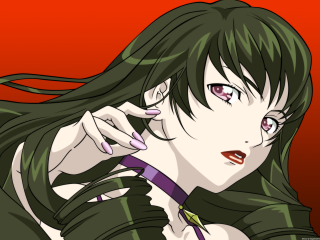 Ayako rokkaku green shirt purple - a green collar free wallpaper