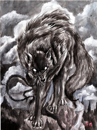 Wolf rock clouds red car - ben templesmith free wallpaper for mobile