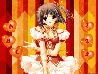Girl dress bow heart anime - a bow free wallpaper
