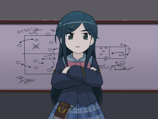 Girl whiteboard blazer greeneyes pleated - her arm free wallpaper