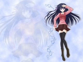 Girl pink shirt long hair 2 - a pink shirt free wallpaper