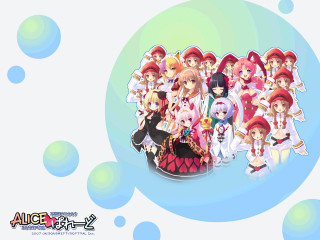 Anime group blue bubbles jigsaw - a blue circle free wallpaper for desktop