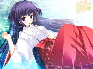 Girl water long hair miko - summer free wallpaper