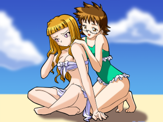 Beach girls anime tachisme yayoi - the others head free wallpaper