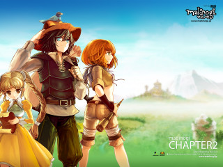 Group people field sky mountain - key art free wallpaper