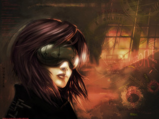 Futuristic woman steampunk background cyberpunk - cyberpunk style free wallpaper for desktop