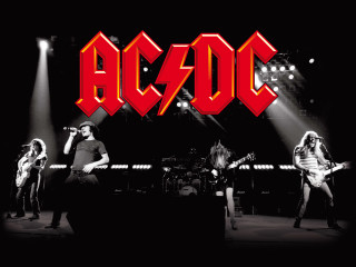Acdc band stage red letters - stage free wallpaper