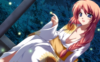 Pink haired woman fireflies kimono - firefly free wallpaper