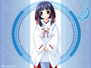 Anime starry sky moon crescent - a blue circle free wallpaper