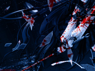 Futuristic blood stars gothic yandere - body free wallpaper