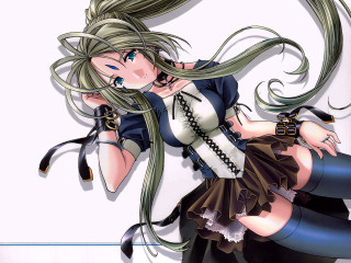 Gothic anime portrait antenna hair - background free wallpaper for desktop