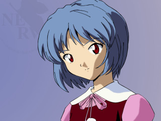 Blue haired girl red eyes - red eye free wallpaper