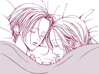 Romantic night siblings laying in - a couple of women free wallpaper