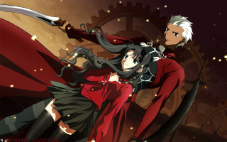 Clocktower animecouple sword armour greeneyes - a clock tower free wallpaper