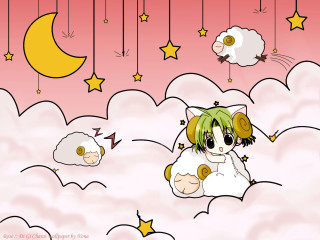 Girl cloud sheep stars usa - a sheep free wallpaper