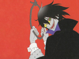 Creepy man rope red background - a rope free wallpaper