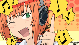 Girl headphones peace sign music - a peace sign free wallpaper