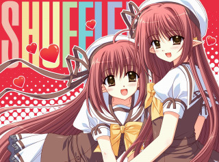 Anime girls hugging hats long - long hair and hats free wallpaper