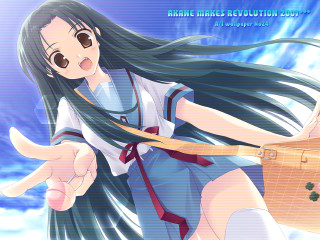 Girl suitcase sky clouds longhair - a suitcase free wallpaper