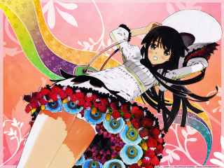 Woman hat sword flower table - table free wallpaper