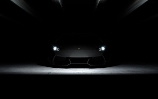Black sports car dark room 12 - daarken free wallpaper