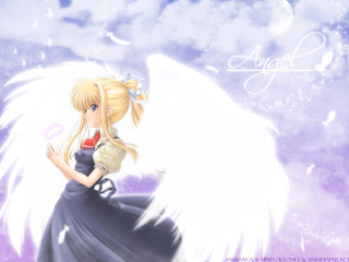 Blonde girl blue dress angel 2 - a blue dress free wallpaper