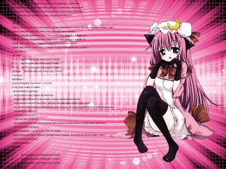 Girl cat ears pink background 2 - long hair and a cat ears free wallpaper