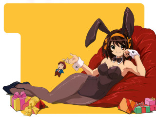 Bunny ear woman bean bag - a toy free wallpaper
