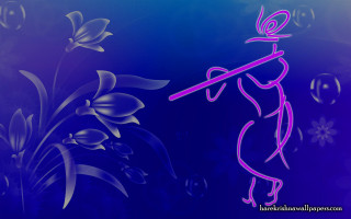 Purple blue background person stick - artwork free wallpaper