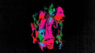 Colored faces group black background - david gilmour blythe free wallpaper