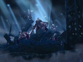 Sky rubble beams sotart ufotable - top of a pile free wallpaper