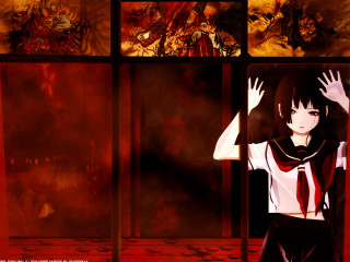 Autumn gothic anime fire leaves - shirt free wallpaper