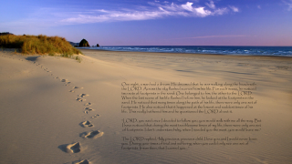 Poem sand dune footprints beach - footprint free wallpaper