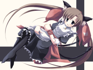 Gothic catmaid sword animalears blush - a costume free wallpaper